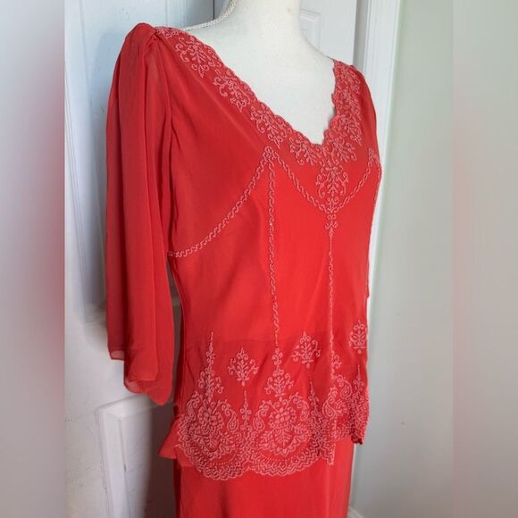 1970s/80s Does Great Gatsby Mary Belle Dress - Picture 4 of 12